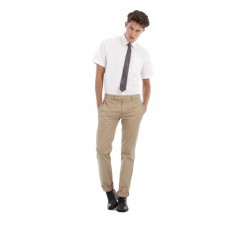 Twill Shirt Sharp Short Sleeve / Men B&C SMT82 - Z krótkim rękawem