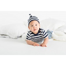 Czapka Baby Stripy 1 Knot Babybugz BZ15S - Śliniaki i czapeczki