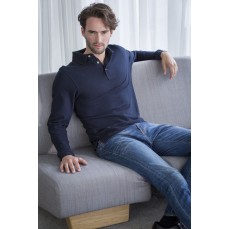 Long Sleeved Cotton Piqué Polo Shirt Henbury H105 - Z długim rękawem