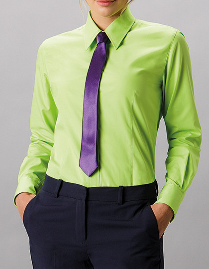 Damska Workforce Poplin Shirt Long Sleeved Kustom Kit KK729 - Koszule biznesowe