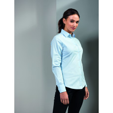 Women´s Stretch Fit Poplin Long Sleeve Cotton Shirt Premier Workwear PR344 - Koszule biznesowe