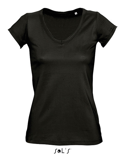 Damskie V-Neck T-Shirt Mild SOL´S 11387 - Dekolt w kształcie V
