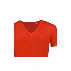 Męski T-Shirt w szpic Mad SOL´S 01186 - Dekolt w kształcie V