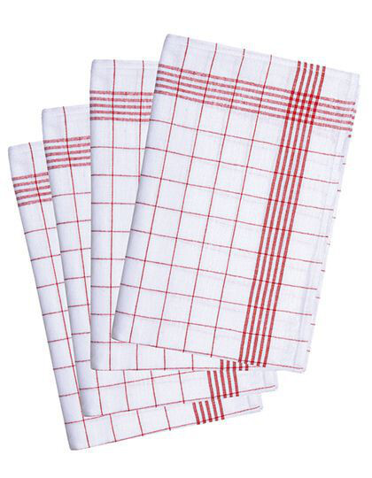 Checkered Dishcloth (Pack of 10 pieces) Karlowsky GT16/06+08 - Odzież dla gastronomii