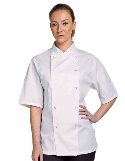 Short Sleeve Chef Jacket Dennys London DD70S - Odzież dla gastronomii