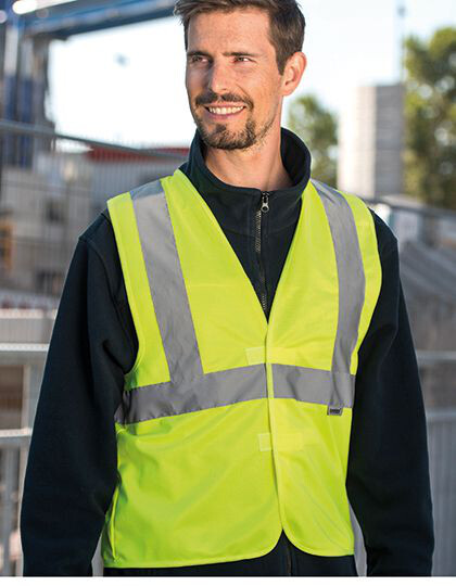 Hi-Vis Safety Vest With 3 Reflective Stripes Bremen Korntex KXDR - Robocza