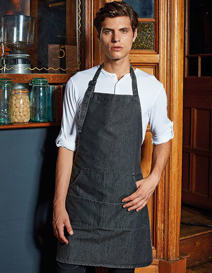 Jeans Stitch Denim Bib Apron Premier Workwear PR126 - Odzież dla gastronomii