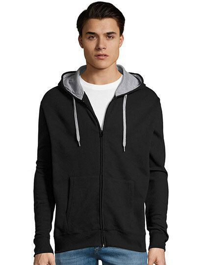 Men´s Contrasted Zipped Hooded Jacket Soul SOL´S 46900