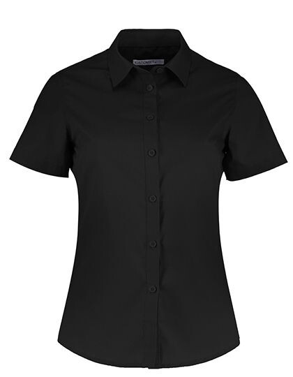 Women´s Tailored Fit Poplin Shirt Short Sleeve Kustom Kit KK241 - Korporacyjna