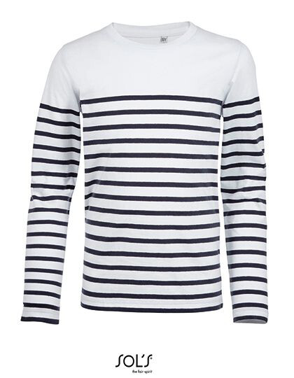 Kids´ Long Sleeve Striped T-Shirt Matelot SOL´S 03101