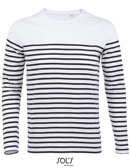 Men´s Long Sleeve Striped T-Shirt Matelot SOL´S 03099