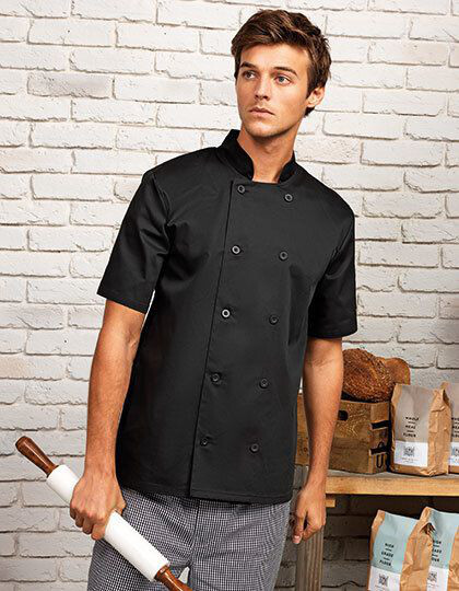 Short Sleeve Chef´s Jacket Premier Workwear PR656 - Odzież dla gastronomii