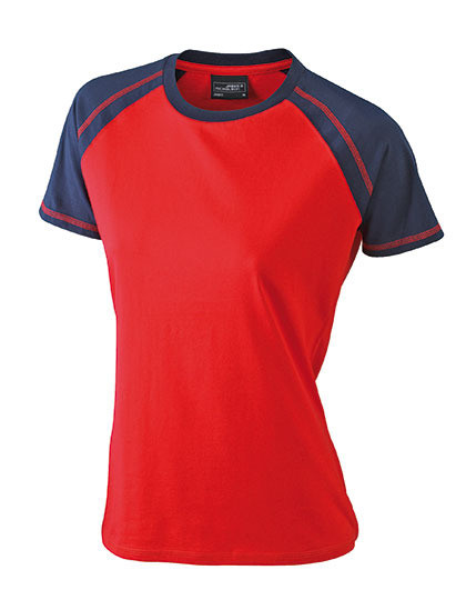 Koszulka damska Reglan T James+Nicholson JN011 - Z kolorowymi rękawami