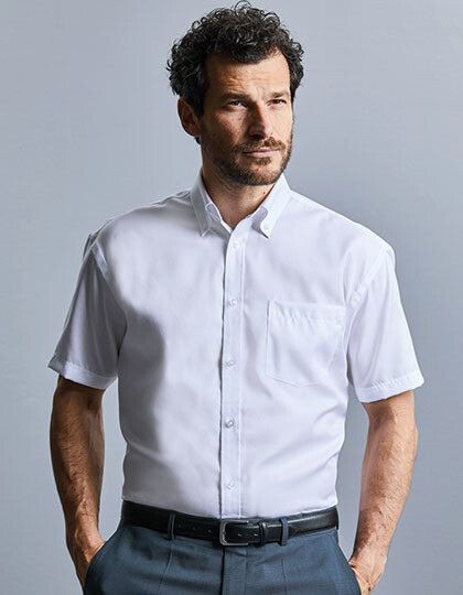Men´s Short Sleeve Classic Ultimate Non-Iron Shirt Russell Collection R-957M-0