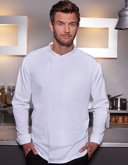 Long-Sleeve Throw-Over Chef Shirt Basic Karlowsky BJM 4 - Kurtki szefa kuchni