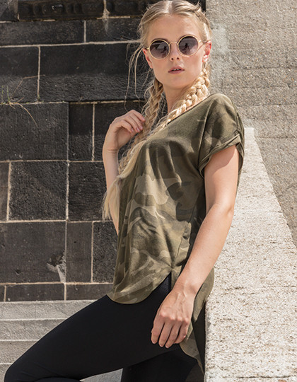 Ladies Camo  Tee Build Your Brand BY064 - Fashion