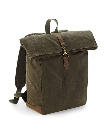 Heritage Waxed Canvas Backpack Quadra QD655 - Akcesoria
