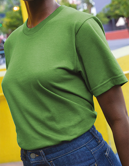 Unisex Organic Fine Jersey Short Sleeve T-Shirt American Apparel 2001ORGW - Okrągły dekolt