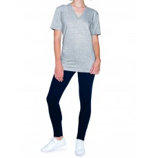 Unisex Fine Jersey V-Neck T-Shirt American Apparel 2456W - Z krótkim rękawem