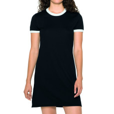 Women`s Poly-Cotton Ringer T-Shirt Dress American Apparel RSABB3274W - Koszulki damskie