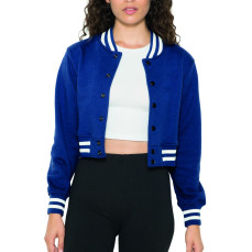 Women`s Heavy Terry Cropped Club Jacket American Apparel HVT3529W - Na zamek / guziki