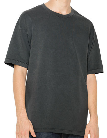 Unisex French Terry Garment Dyed T-Shirt American Apparel TF402W - Okrągły dekolt