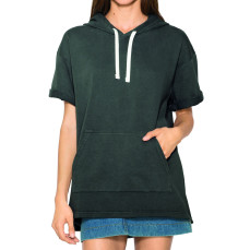 Unisex French Terry Garment Dyed Kangaroo Pocket S/S Hoodie American Apparel TF424W - Z kapturem