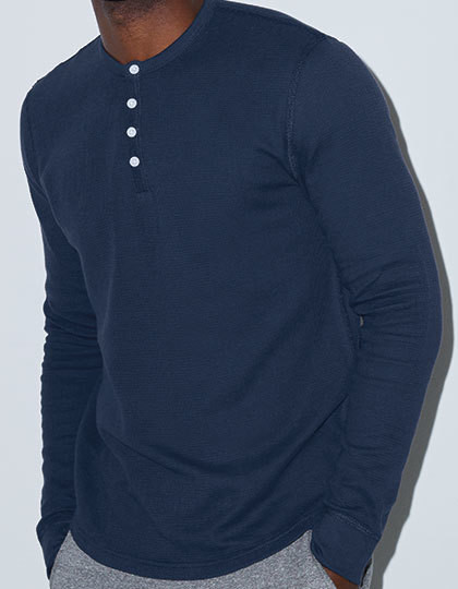 Unisex Baby Thermal Long Sleeve Henley American Apparel T457W - Z długim rękawem