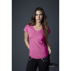 Koszulka damska Tri-Blend V-Neck Tee Anvil 6750VL - Dekolt w kształcie V