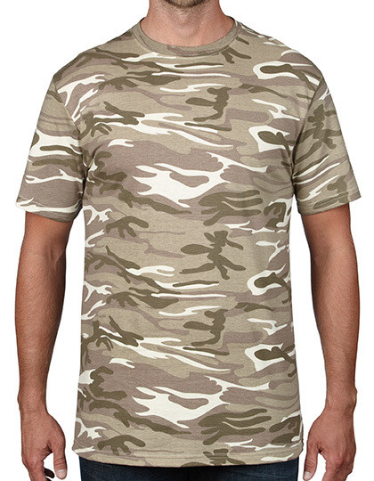 Camouflage Tee Anvil 939 - Z krótkim rękawem