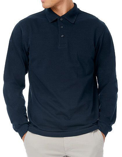 Polo Safran Longsleeve / Unisex B&C PU414 - Z długim rękawem