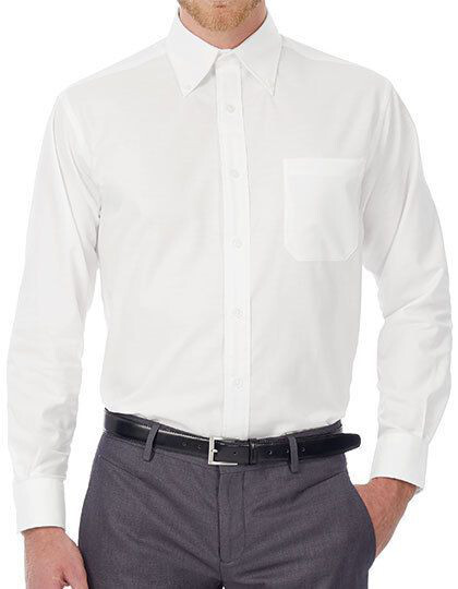 Shirt Oxford Long Sleeve /Men B&C SMO01 - Z długim rękawem