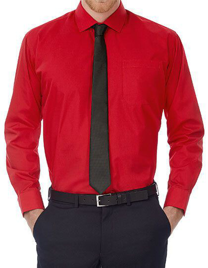 Poplin Shirt Smart Long Sleeve / Men B&C SMP61 - Koszule biznesowe