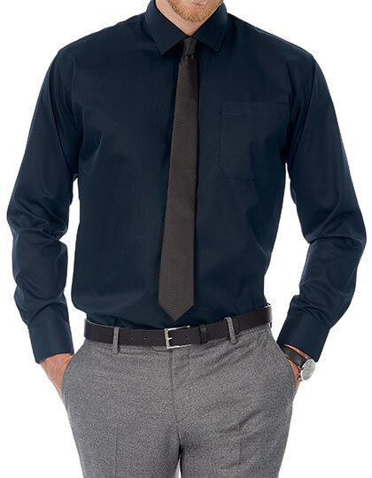 Twill Shirt Sharp Long Sleeve / Men B&C SMT81 - Z długim rękawem