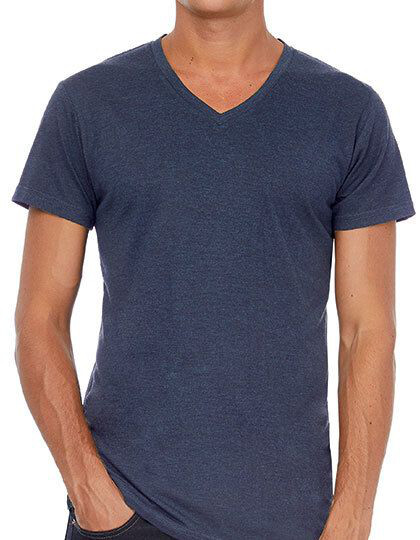 Men´s V-Neck Triblend T-Shirt B&C TM057 - Dekolt w kształcie V