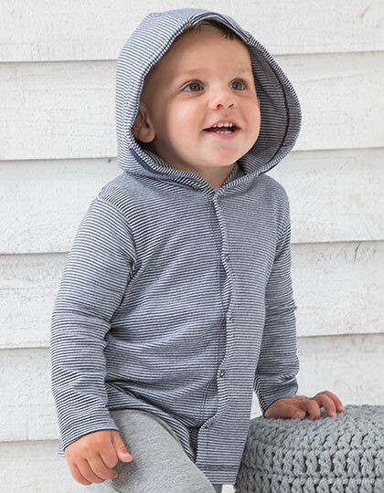 Baby Striped Hooded T Babybugz BZ47 - Body i śpioszki