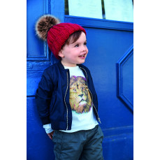 Infant Faux Fur Pom Pom Chunky Beanie Beechfield B412a - Nowości Jesień 2018