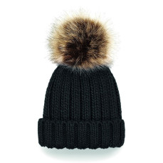 Infant Faux Fur Pom Pom Chunky Beanie Beechfield B412a - Nowości Jesień 2018