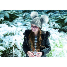 Junior Faux Fur Double Pom Pom Beanie Beechfield B414b - Czapki zimowe