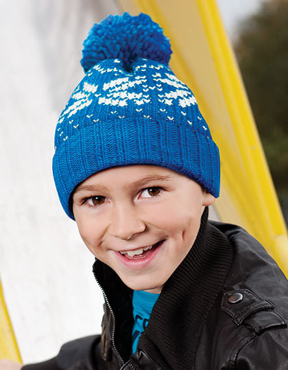 Junior Fair Isle Beanie Beechfield B456B - Czapki zimowe