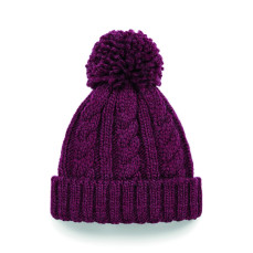 Junior Cable Knit Melange Beanie Beechfield B480b - Nowości Jesień 2018