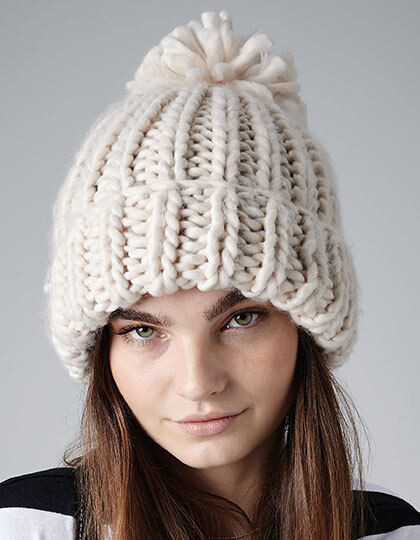 Oversized Hand-Knitted Beanie Beechfield B483 - Czapki zimowe