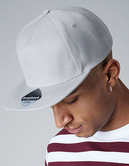 Original Flat Peak Snapback Cap Beechfield B660 - 5 panelowe