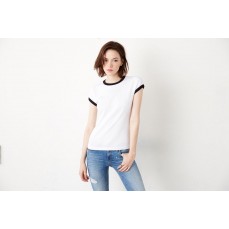 Short Sleeve Ringer T-Shirt Bella 1007 - Okrągły dekolt