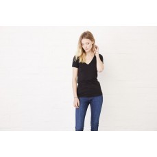 Jersey Deep V-Neck Tee Bella 6035 - Dekolt w kształcie V