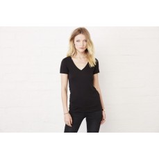 Jersey Deep V-Neck Tee Bella 6035 - Dekolt w kształcie V