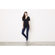 Jersey Deep V-Neck Tee Bella 6035 - Dekolt w kształcie V