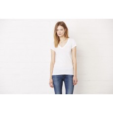 Jersey Deep V-Neck Tee Bella 6035 - Dekolt w kształcie V