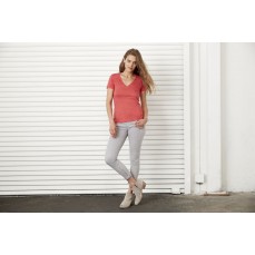 Triblend Deep V-Neck T-Shirt Bella 8435 - Dekolt w kształcie V