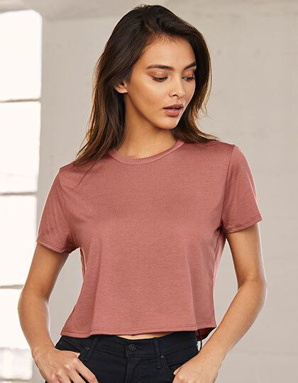 Women´s Flowy Cropped Tee Bella 8882 - Z krótkim rękawem